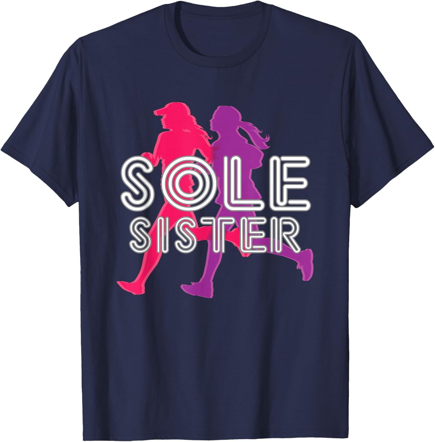 Running Funny Running Buddy Shirt Sole Sister T-Shirt - T-Shirt | Navy