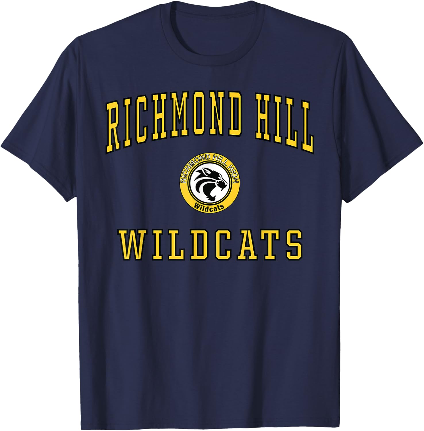 Richmond Hill High School Wildcats C1 T-Shirt - T-Shirt | Navy