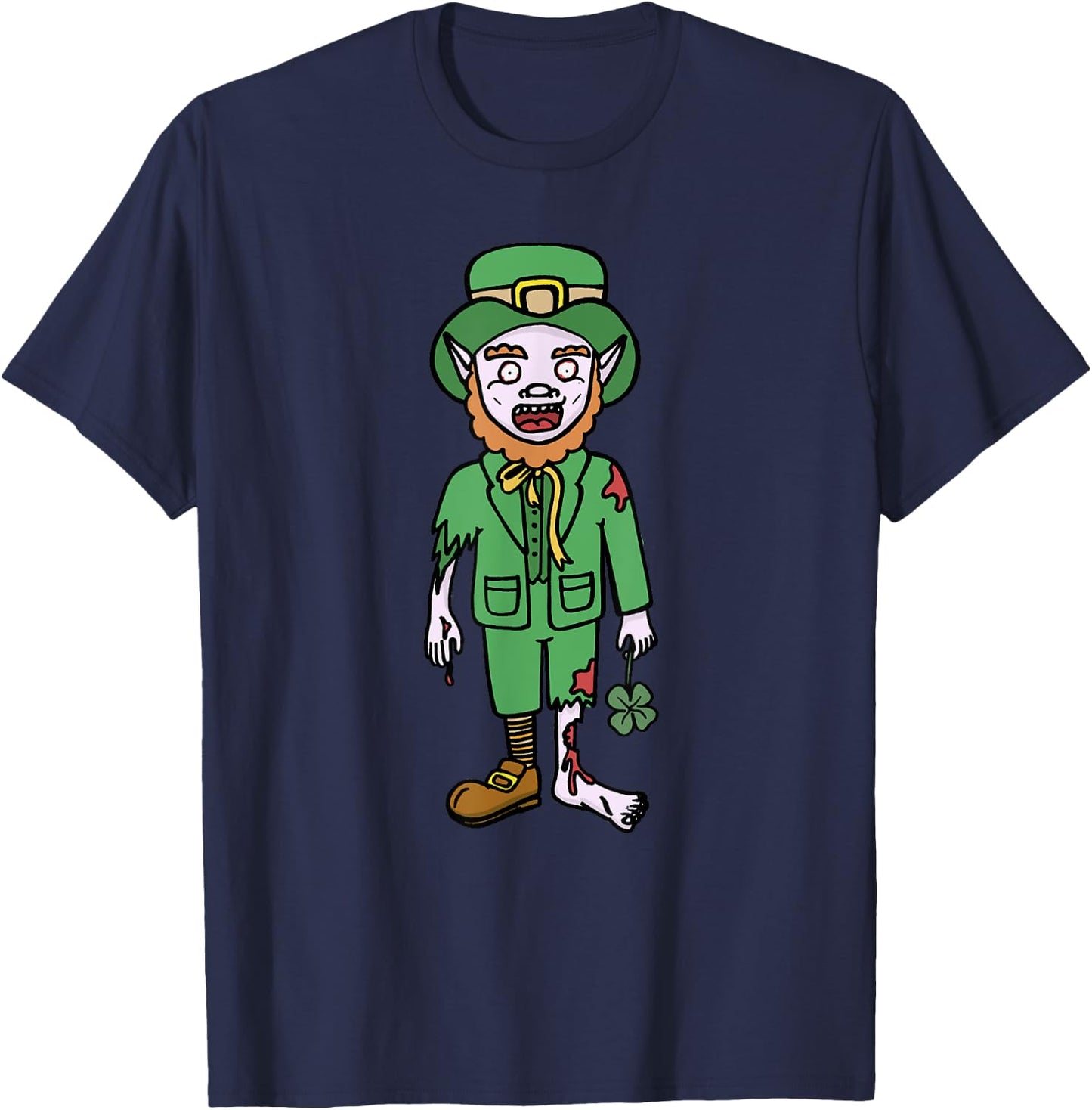 Zombie Shirt Leprechaun Halloween Costume Dead Scary Gifts T-Shirt - T-Shirt | Navy