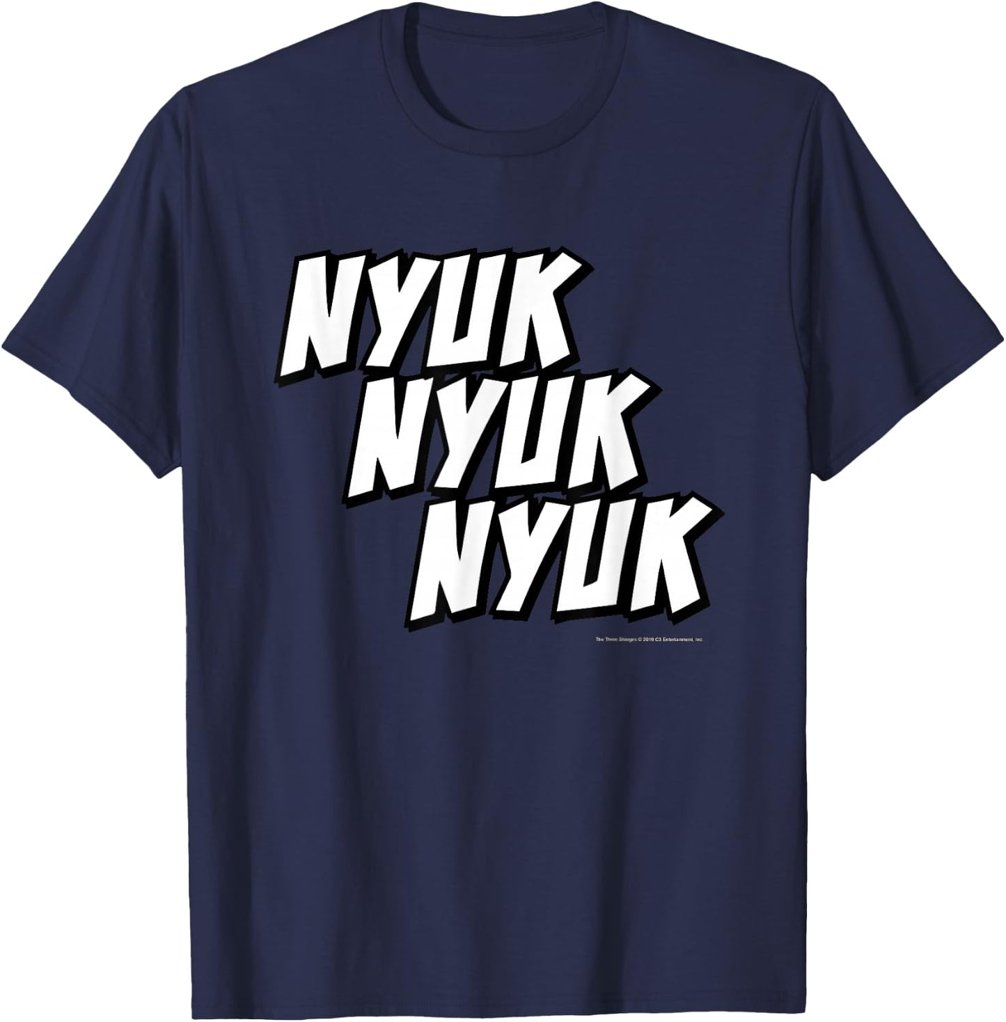 TTS- The Three Stooges Nyuk,Nyuk,Nyuk T-Shirt - T-Shirt | Navy