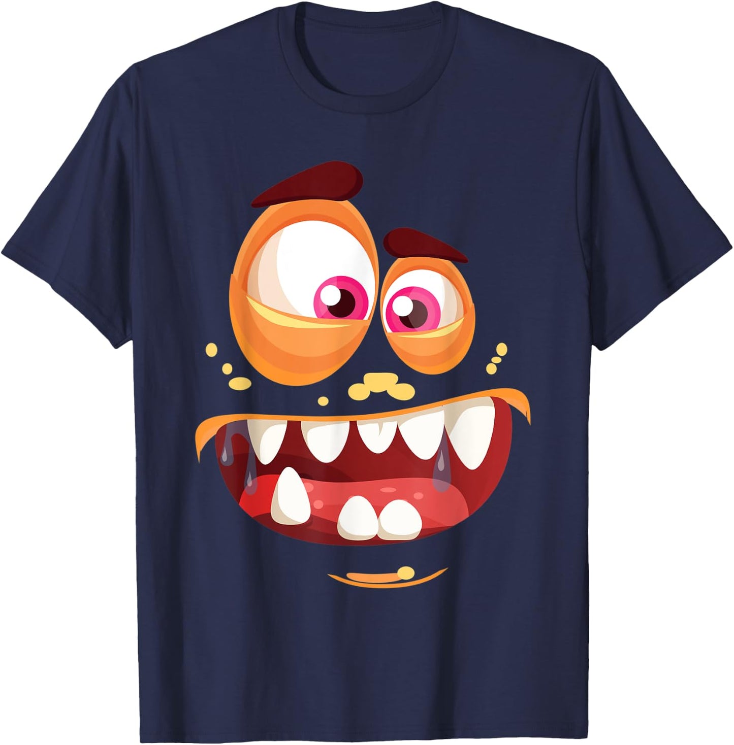 Monster Face Halloween Costume Shirt Funny Gift T-Shirt - T-Shirt | Navy