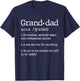 Granddad Definition Father's Day Funny Grandpa Granddad Noun T-Shirt - T-Shirt | Navy