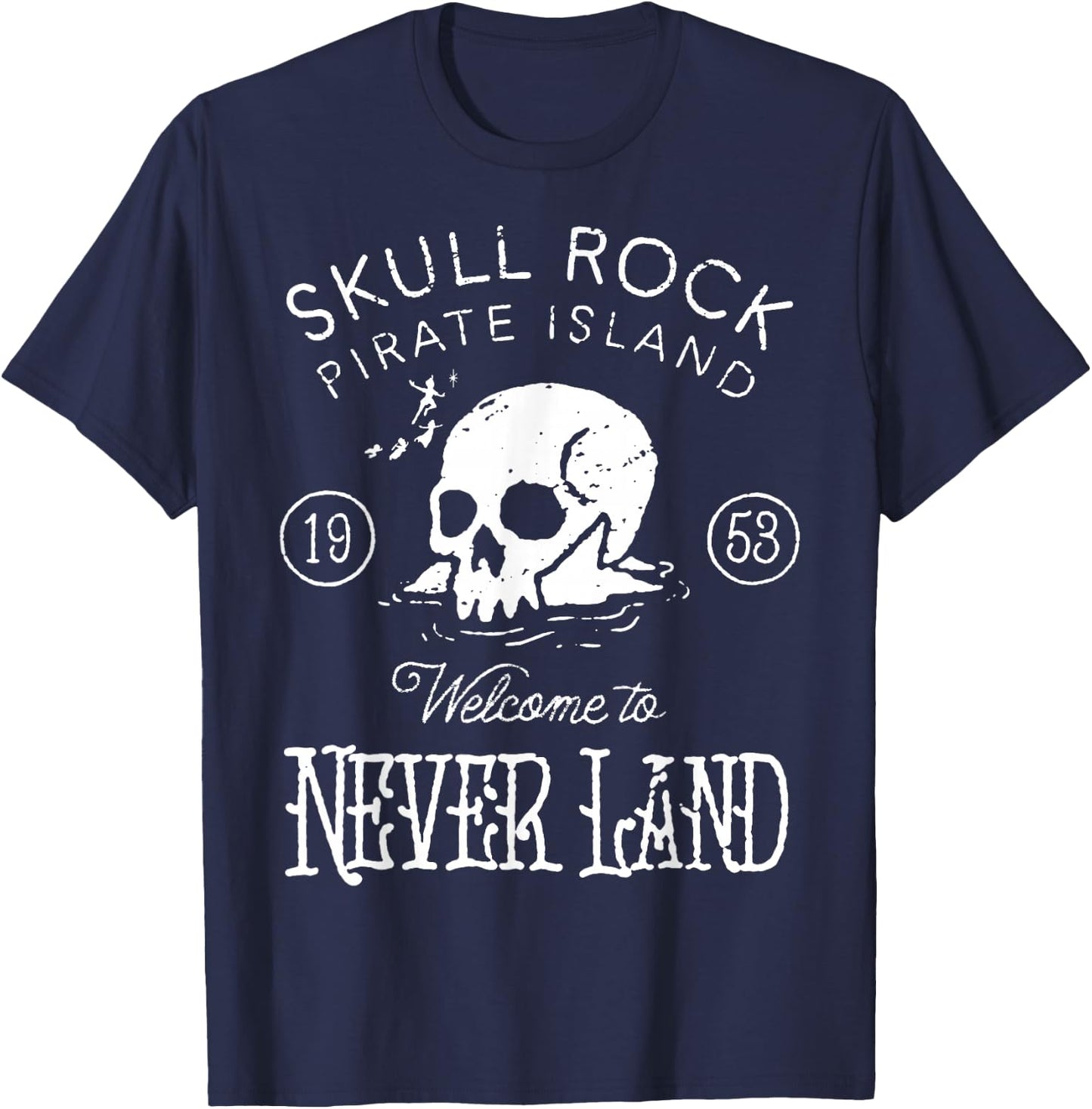 Disney Peter Pan Skull Rock Vintage Poster T-Shirt - T-Shirt | Navy
