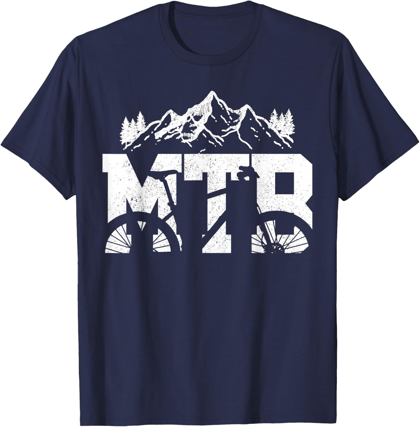 MTB Mountain Bike Bicycle Mountain Bike Biker Gift T-Shirt - T-Shirt | Navy