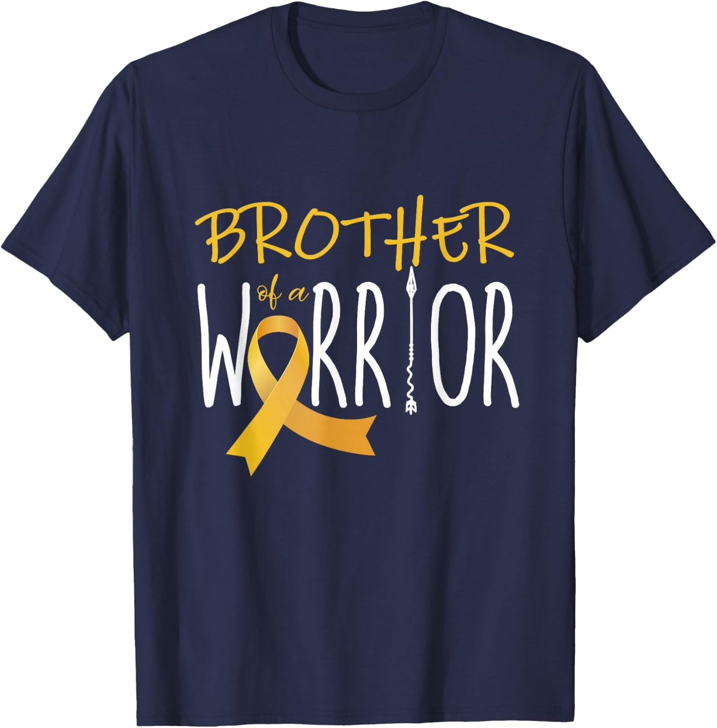 Childhood cancer awareness Brother of a warrior T-Shirt - T-Shirt | Navy