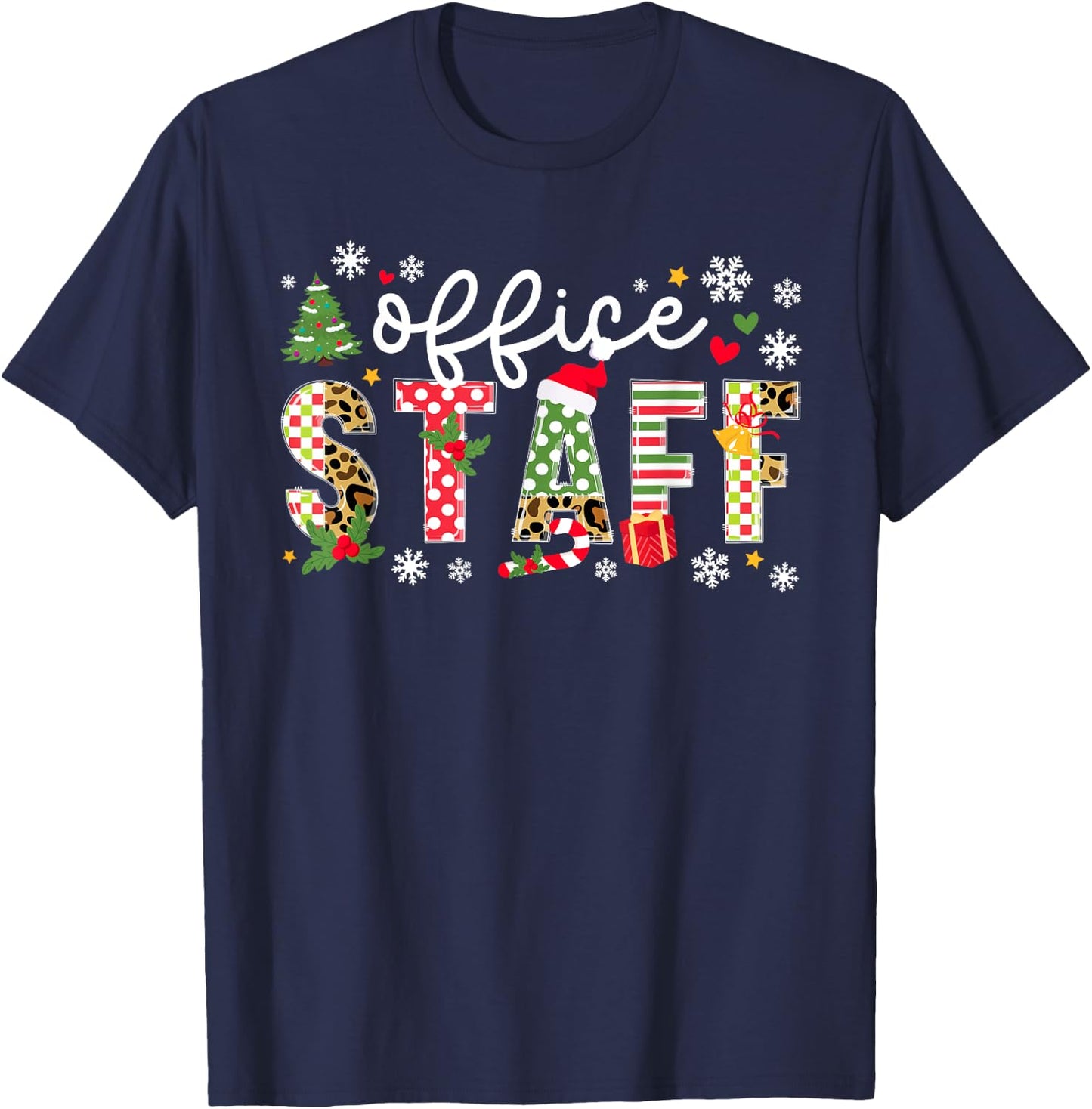 Office Staff Christmas Front Office Staff Xmas Party T-Shirt - T-Shirt | Navy