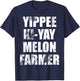 "Yippee-Ki-Yay Melon Farmer" Joke Distressed Movie Quote T-Shirt - T-Shirt | Navy