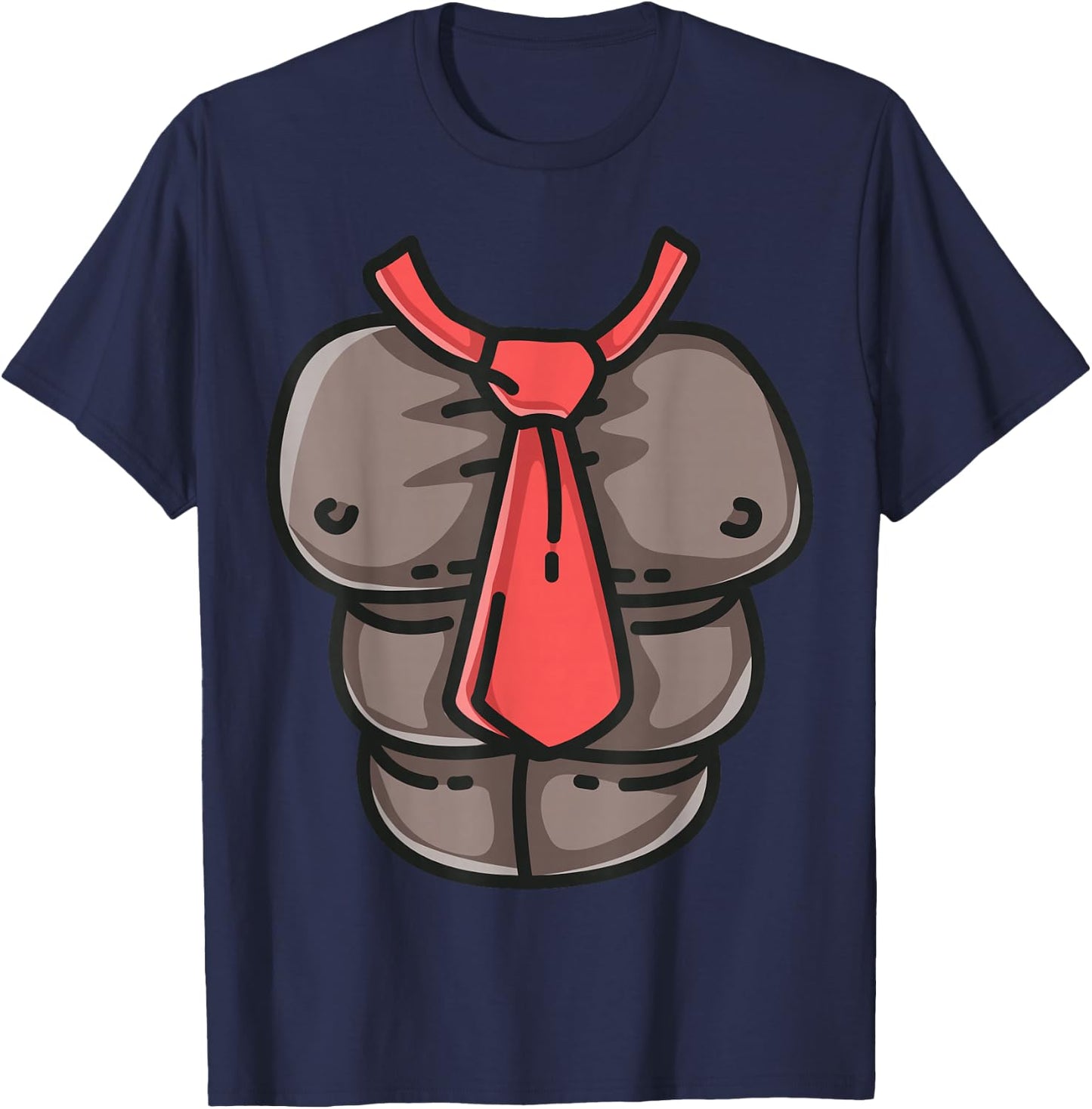 Donkey Monkey Chest Red Tie Game Cosplay Halloween Costume T-Shirt - T-Shirt | Navy