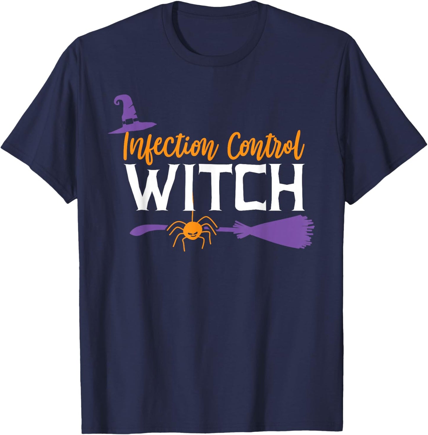 Halloween Infection Control Nurse Prevention Nursing Squad T-Shirt - T-Shirt | Navy