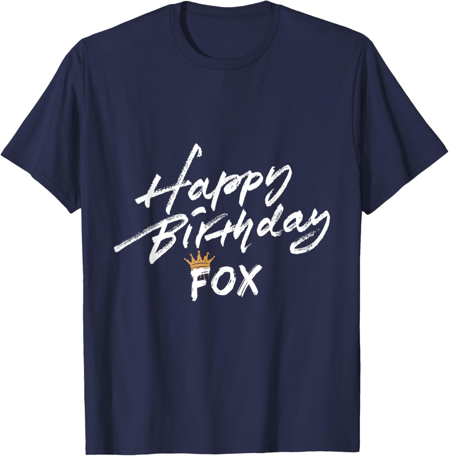 Happy birthday Fox for party T-Shirt - T-Shirt | Navy