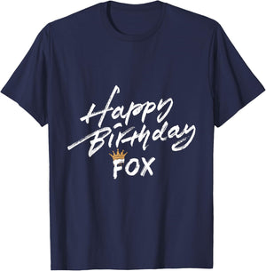 Happy birthday Fox for party T-Shirt - T-Shirt | Navy