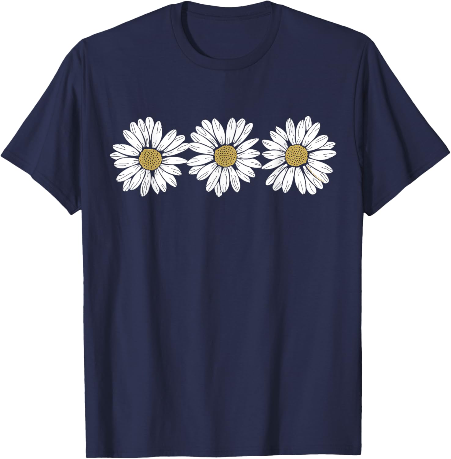 Pretty Daisies Daisy Flower Lovers Springtime Summer T-Shirt - T-Shirt | Navy