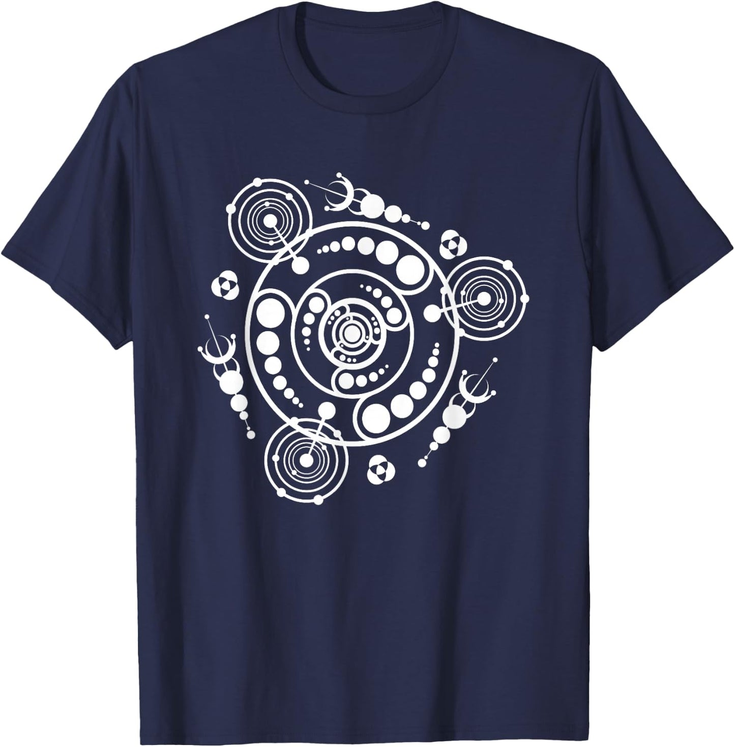 Crop Circle Space Alien Galaxy UFO Illustration Art T Shirt T-Shirt - T-Shirt | Navy