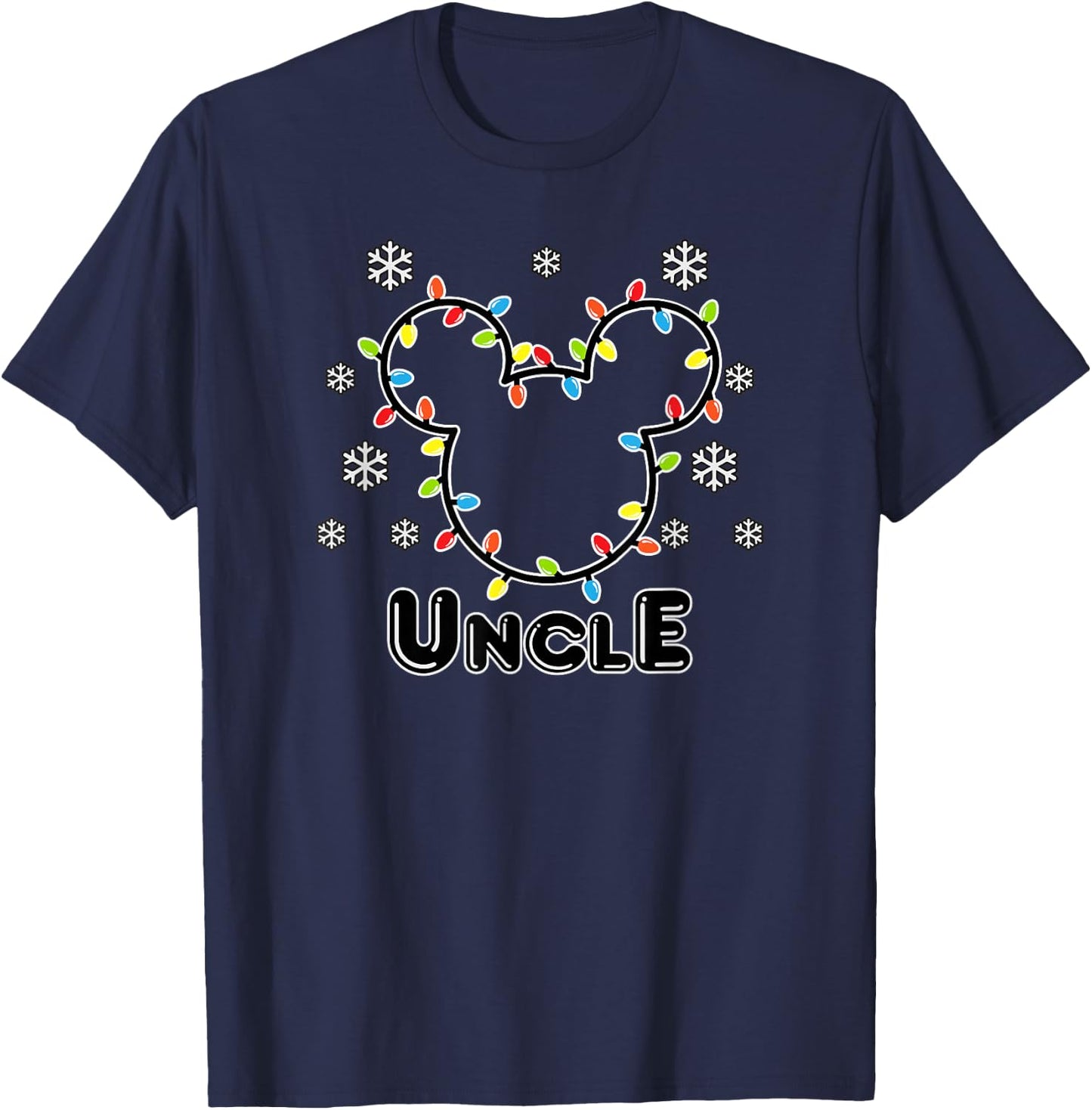 Disney - Mickey Holiday Uncle Standard T-Shirt - T-Shirt | Navy