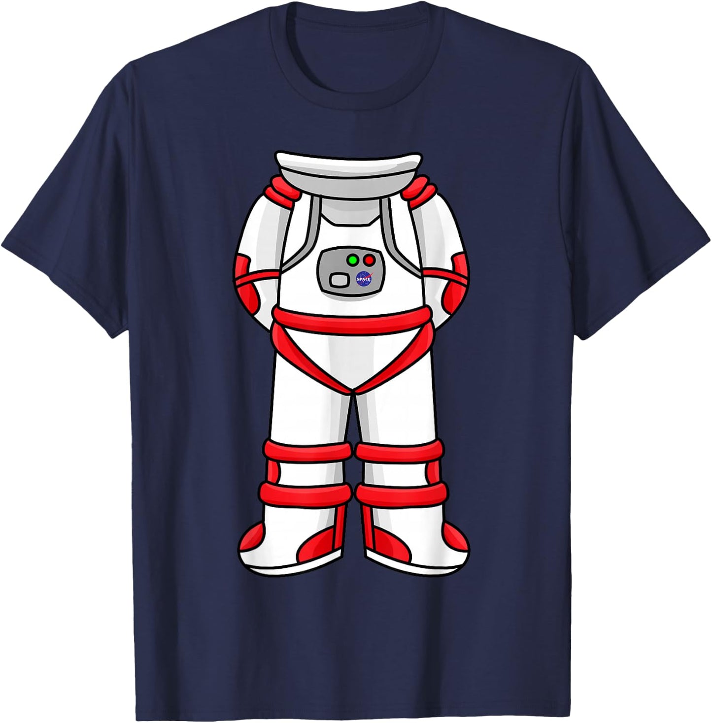 Astronaut Suit Head Cool Space Rocketman Halloween Costume T-Shirt - T-Shirt | Navy