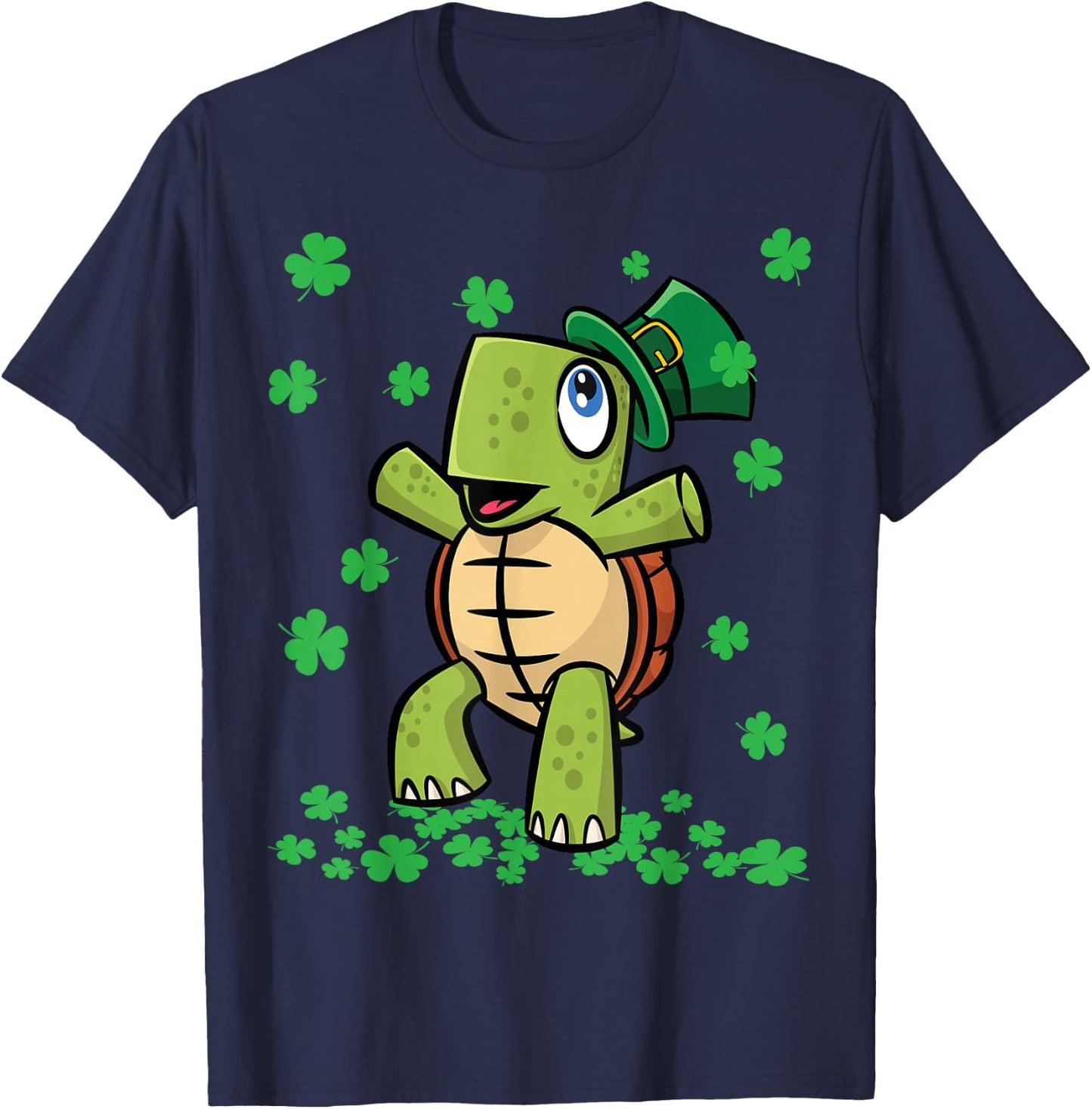 St Patricks Day Irish American Adorable Love Turtle T-Shirt - T-Shirt | Navy
