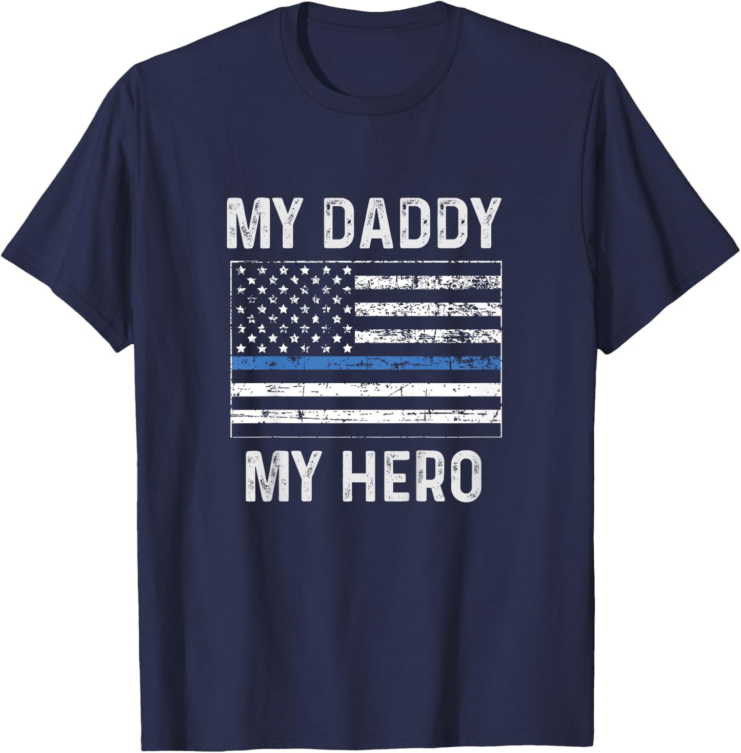 Police Officer Daughter Son Shirt My Daddy My Hero Youth T-Shirt - T-Shirt | Navy