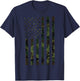 American Flag 4th of July Camo Military Camouflage Veteran T-Shirt - T-Shirt | Navy