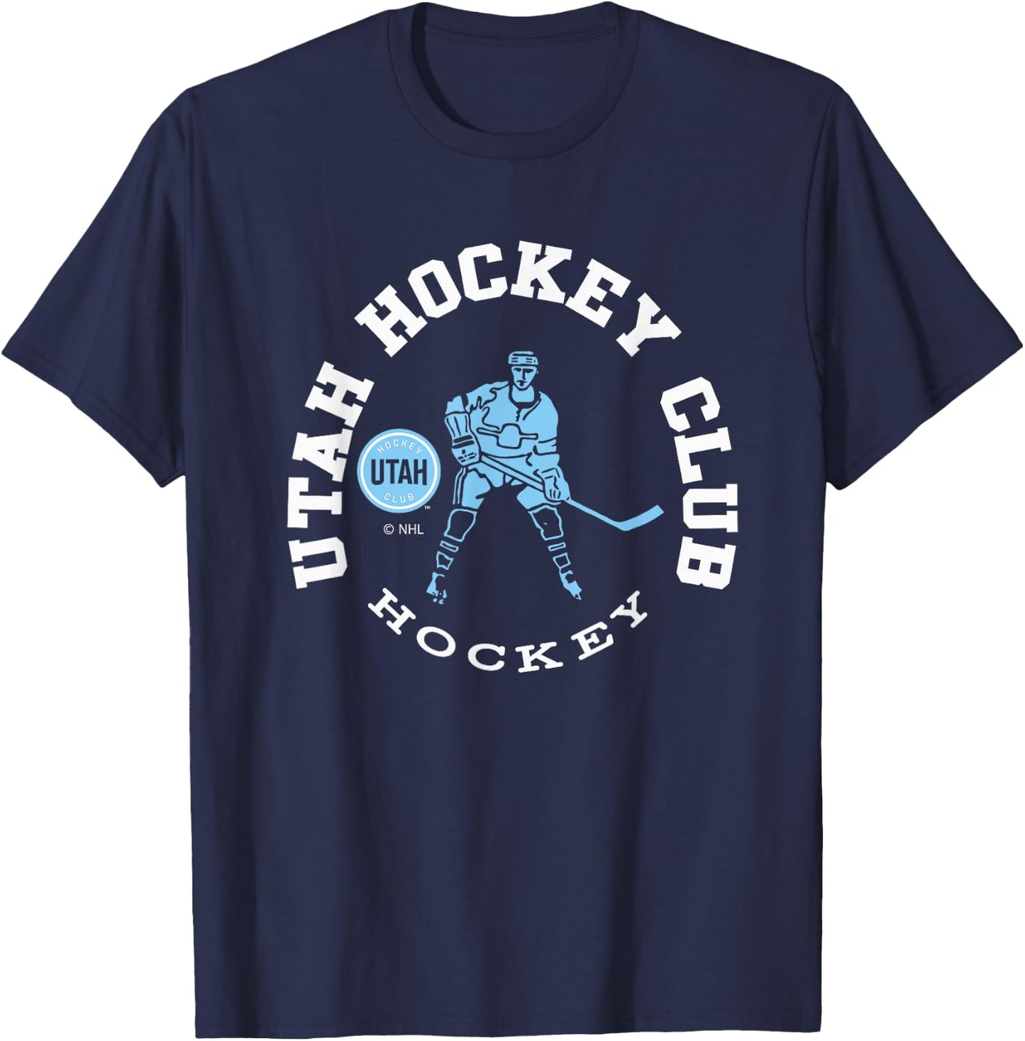 Utah Hockey Club Edge Black Officially Licensed T-Shirt - T-Shirt | Navy