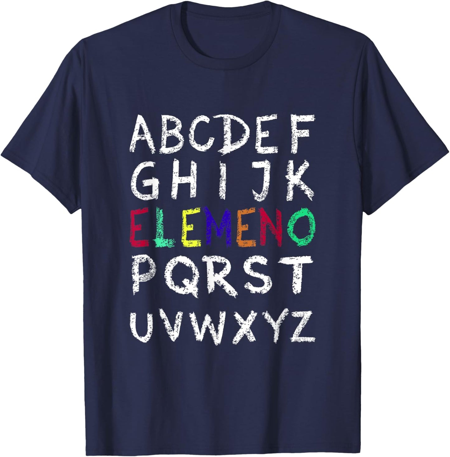 ELEMENO Alphabet-Funny Preschool Kindergarten-School Teacher T-Shirt - T-Shirt | Navy