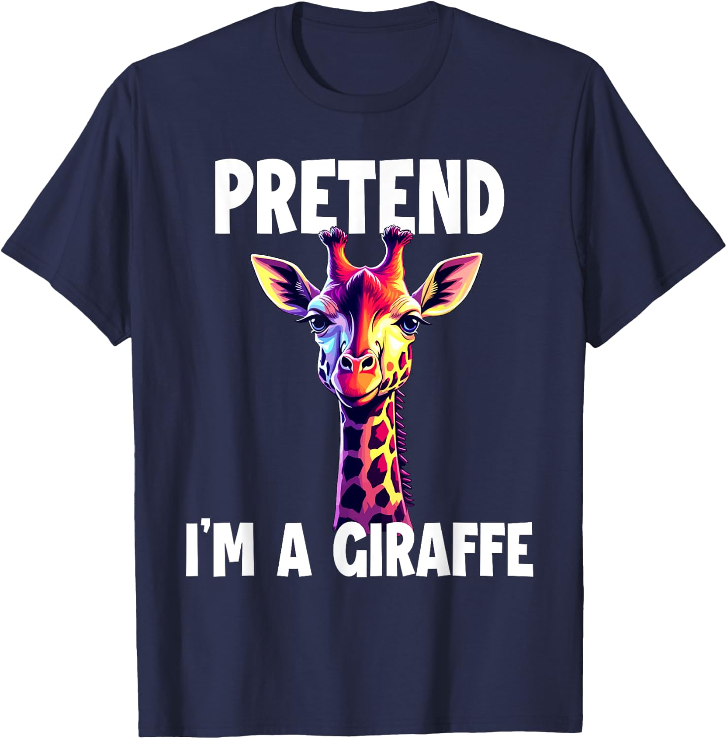 Pretend I'm A Giraffe Costume T-Shirt - T-Shirt | Navy
