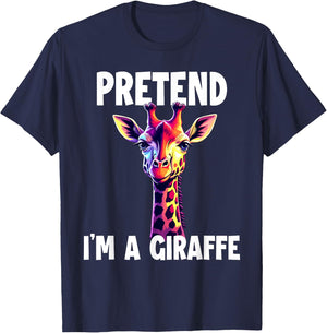 Pretend I'm A Giraffe Costume T-Shirt - T-Shirt | Navy