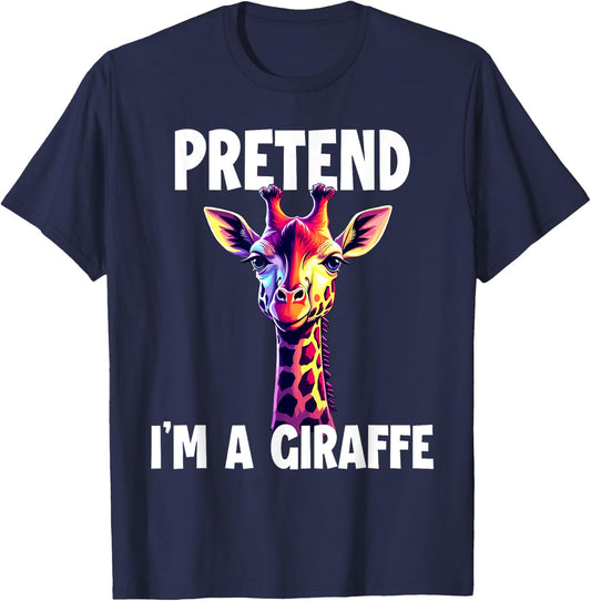 Pretend I'm A Giraffe Costume T-Shirt - T-Shirt | Navy