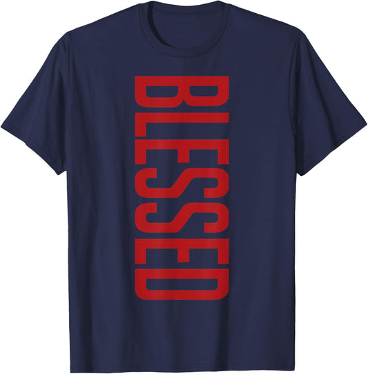 Bloodline Varsity Red Black Graphic Match T-Shirt - T-Shirt | Navy