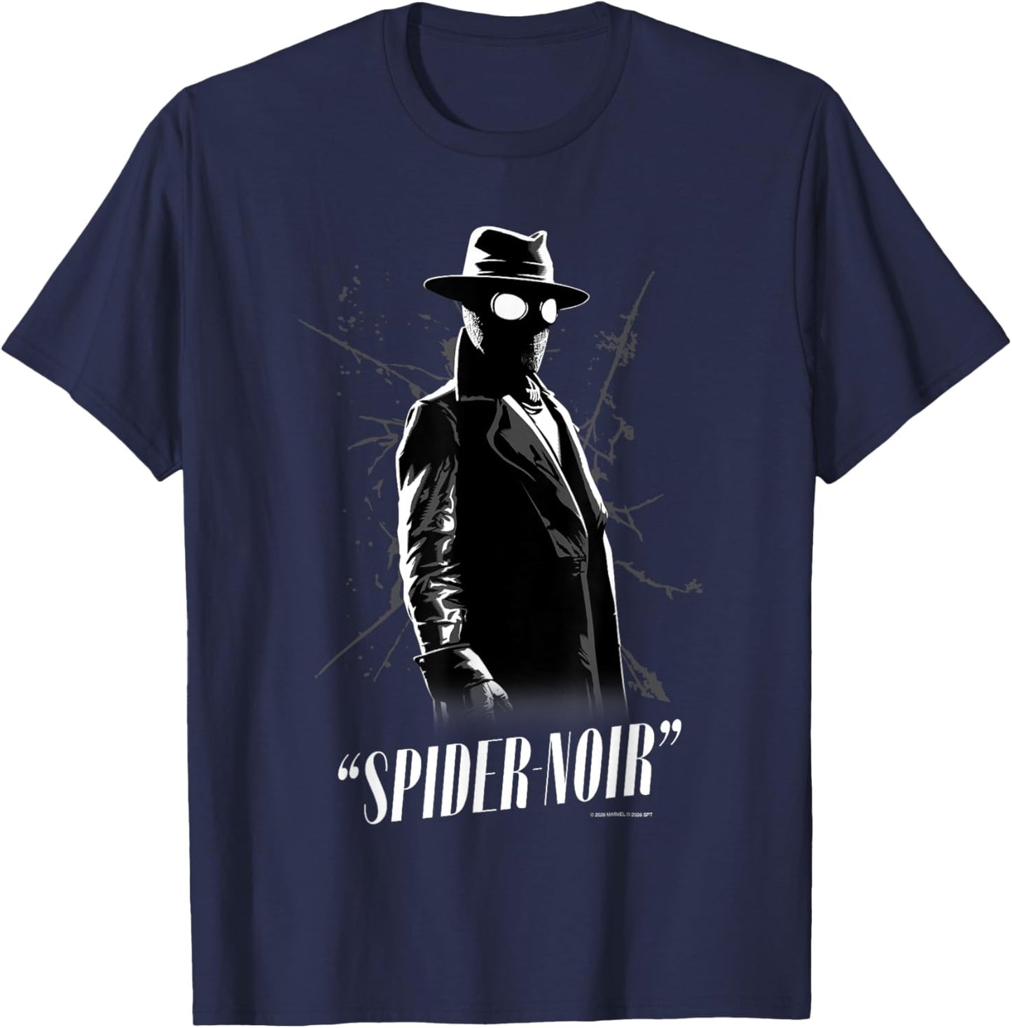 Marvel Spider-Noir Shadow Portrait T-Shirt - T-Shirt | Navy