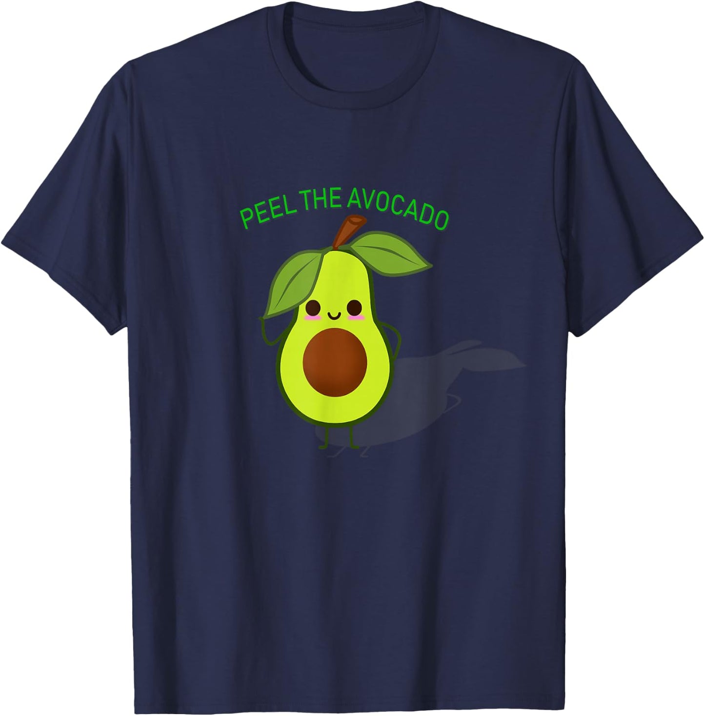 Peel the Avocado Healthy Food Veggie Guacamole T-Shirt - T-Shirt | Navy