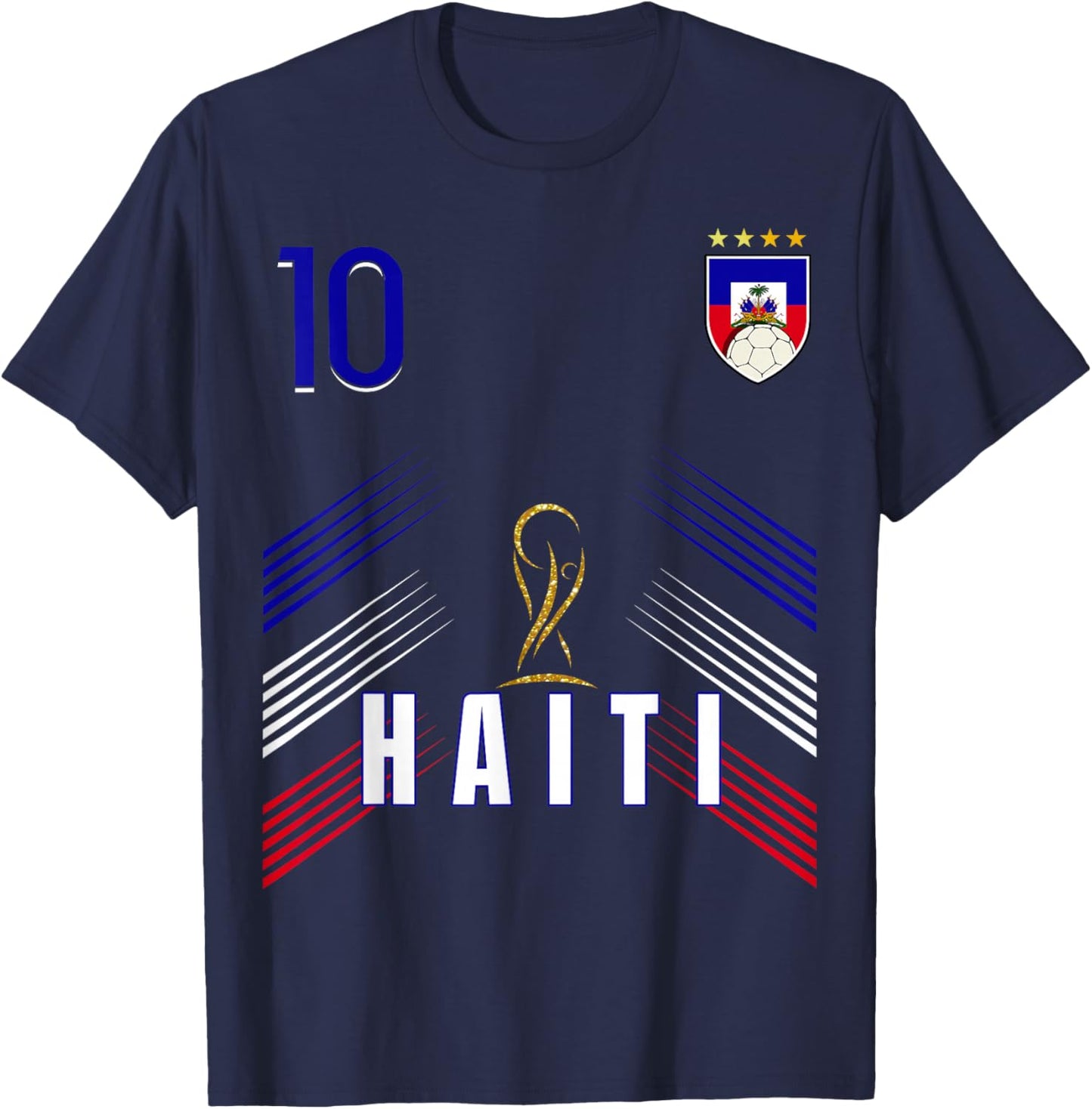 Retro Haiti Flag Haitian Pride Lovers T-Shirt - T-Shirt | Navy