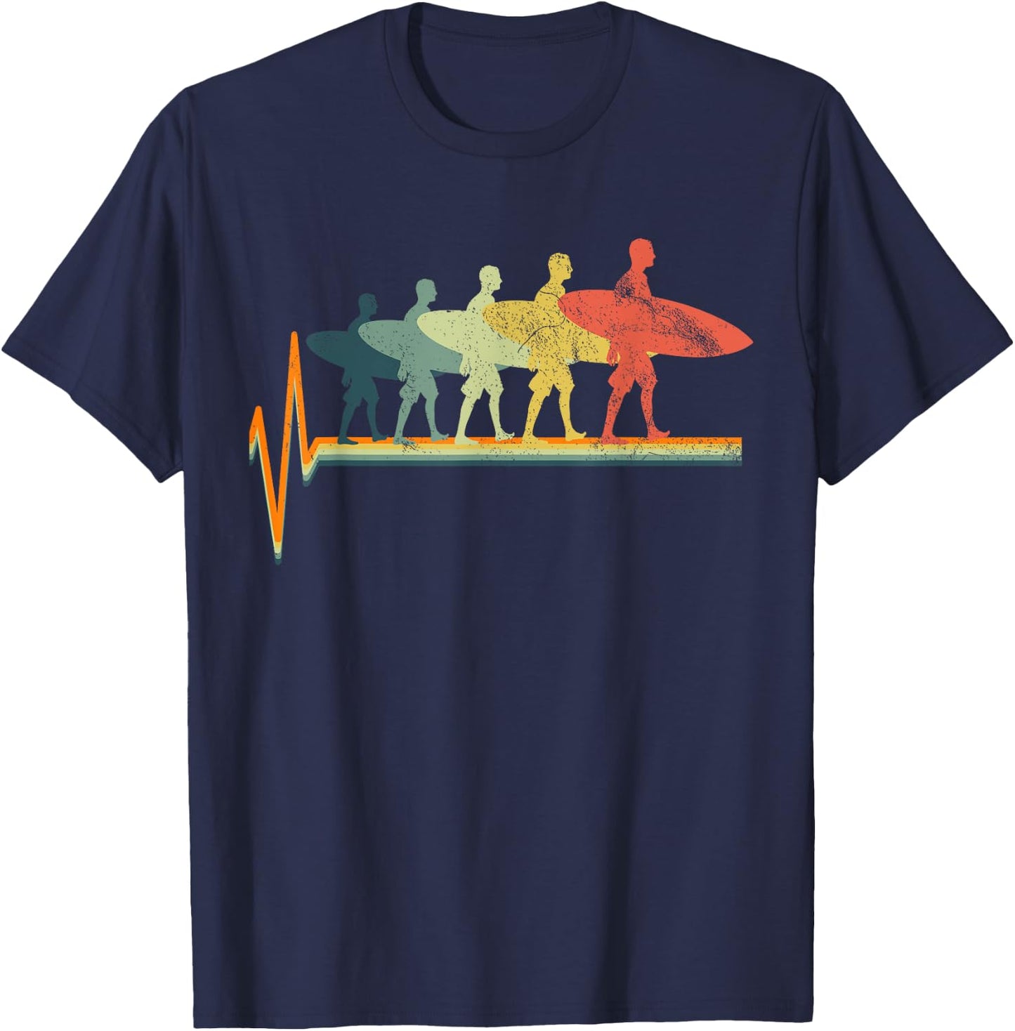 Surf Surfboard Vintage Gift T-Shirt - T-Shirt | Navy
