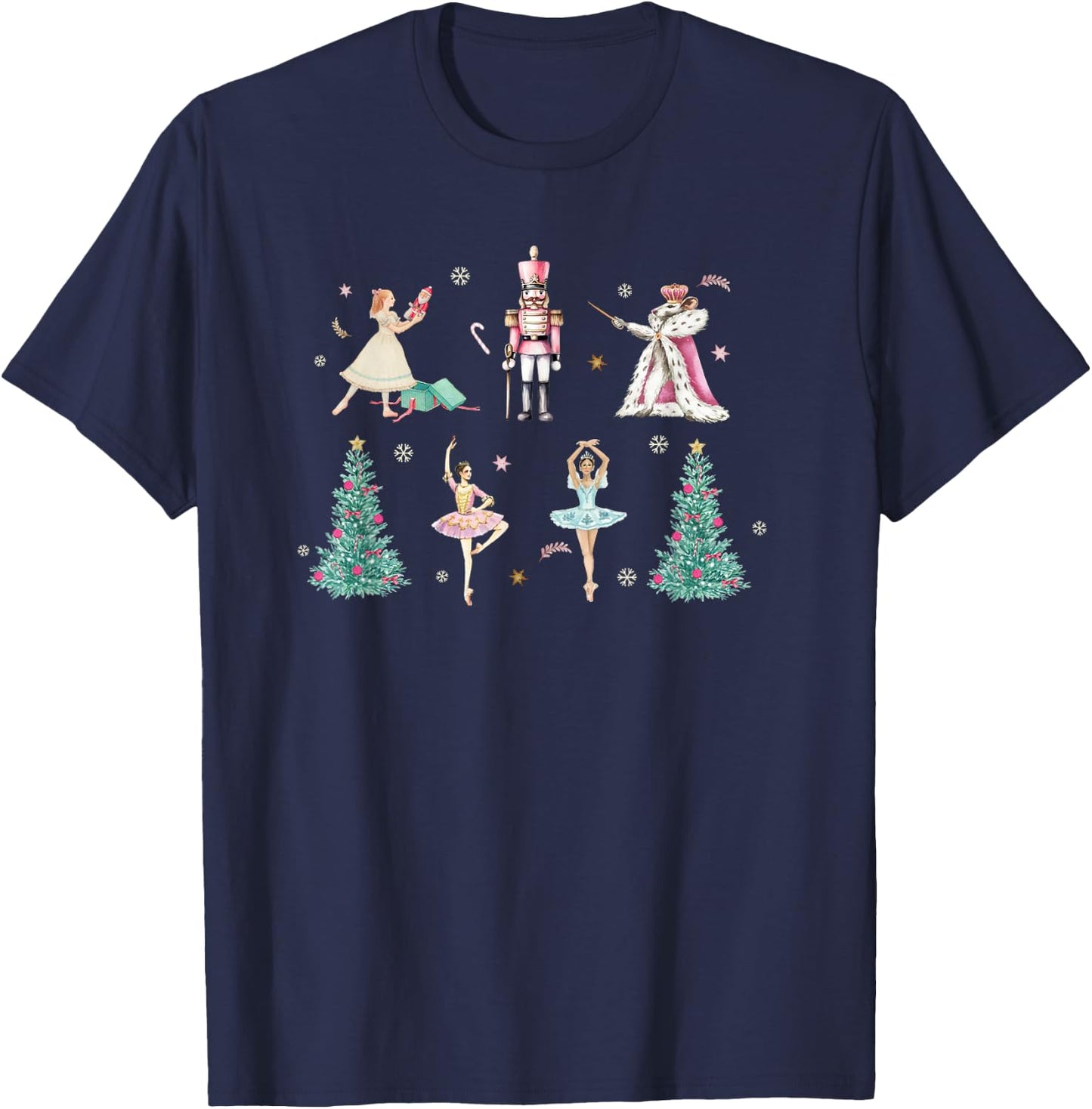 Christmas Nutcracker Ballet Holiday Sugar Plum Fairy Xmas T-Shirt - T-Shirt | Navy