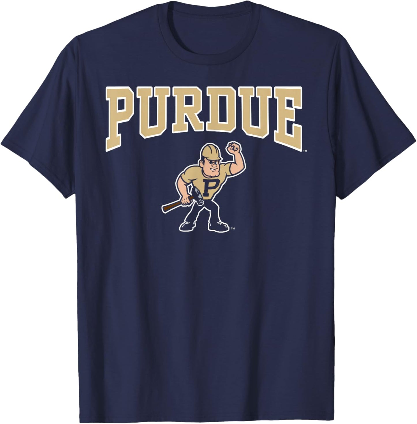 Elite Authentics Black Purdue Boilermakers Arch Logo T-Shirt - T-Shirt | Navy