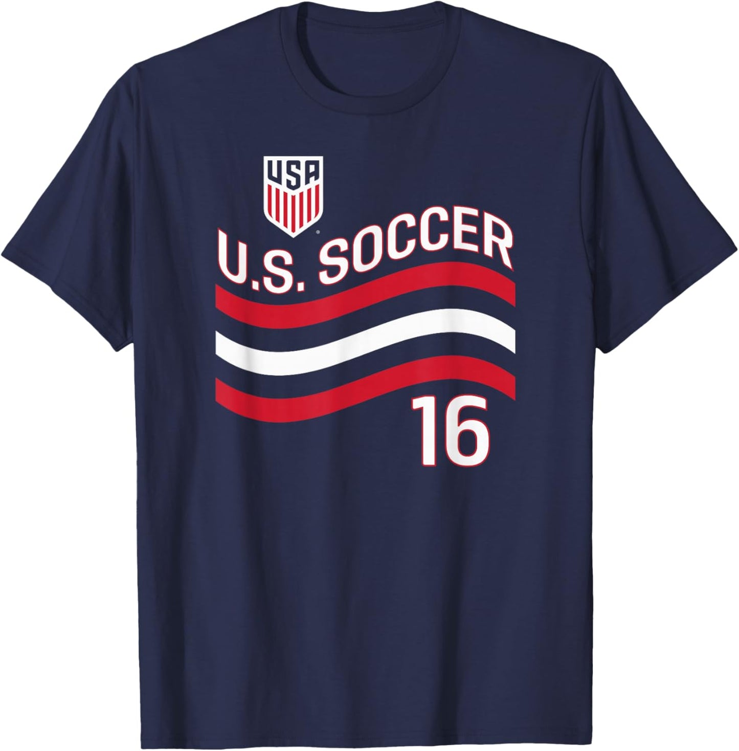 Alex Freeman 16 Navy USMNT Officially Licensed T-Shirt - T-Shirt | Navy
