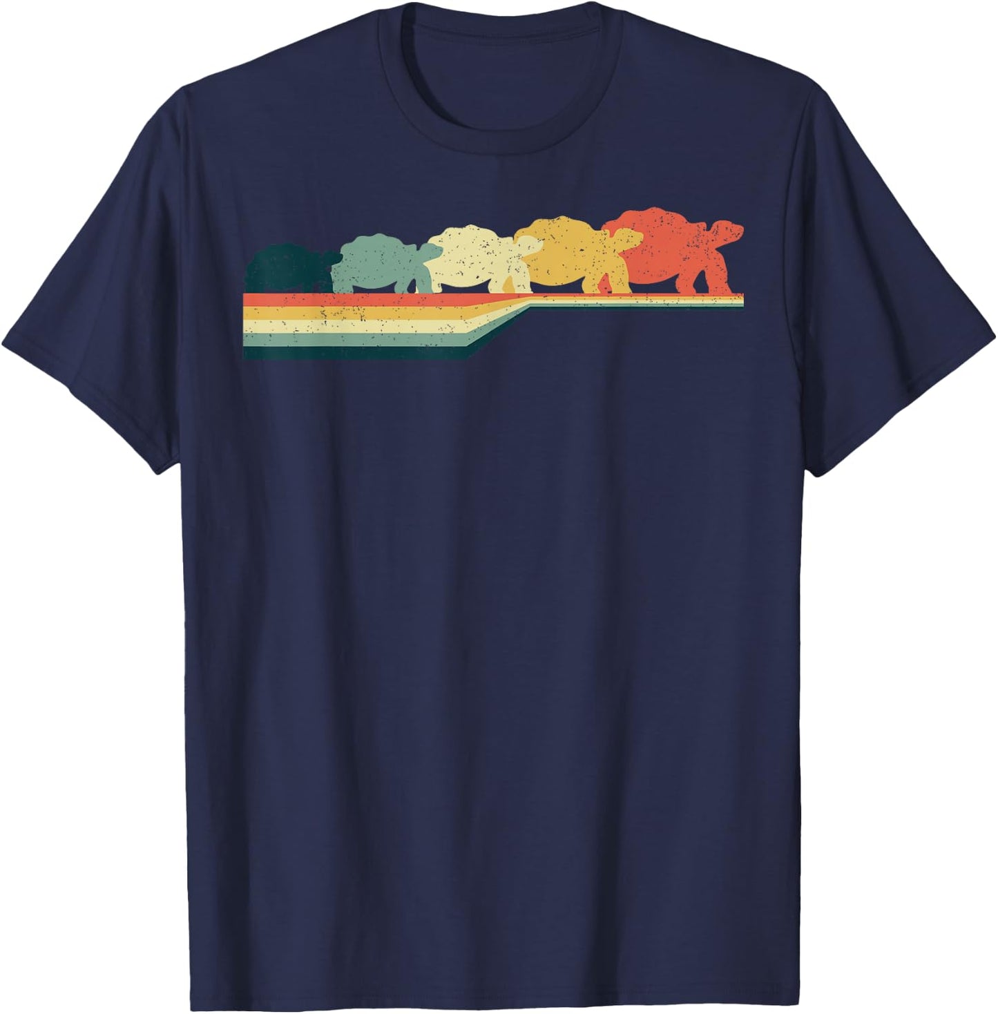 TORTOISE Vintage Retro Style Cute Pet Gift T-Shirt - T-Shirt | Navy