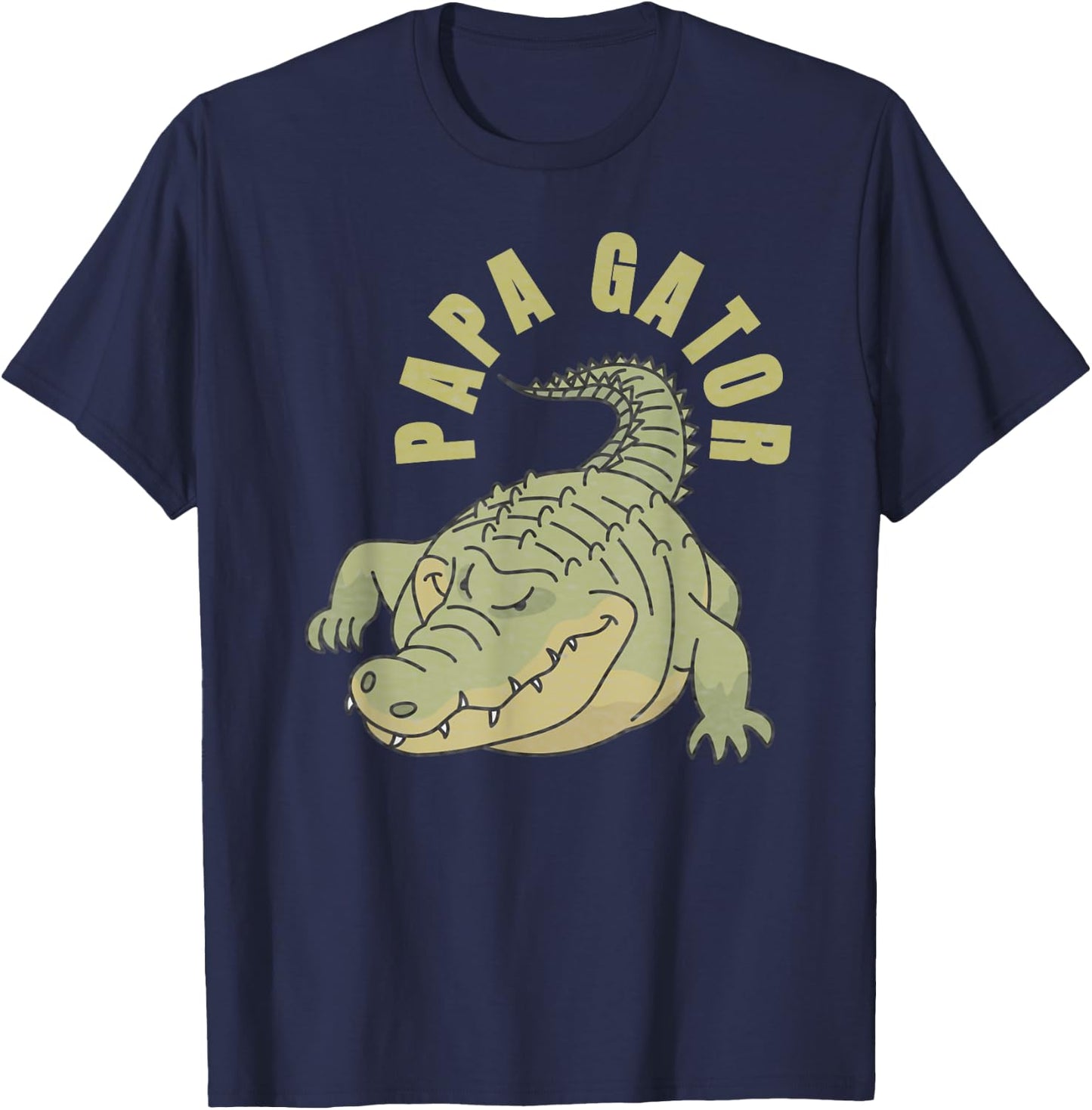Vintage Papa Gator Shirt Alligators Father T-Shirt - T-Shirt | Navy