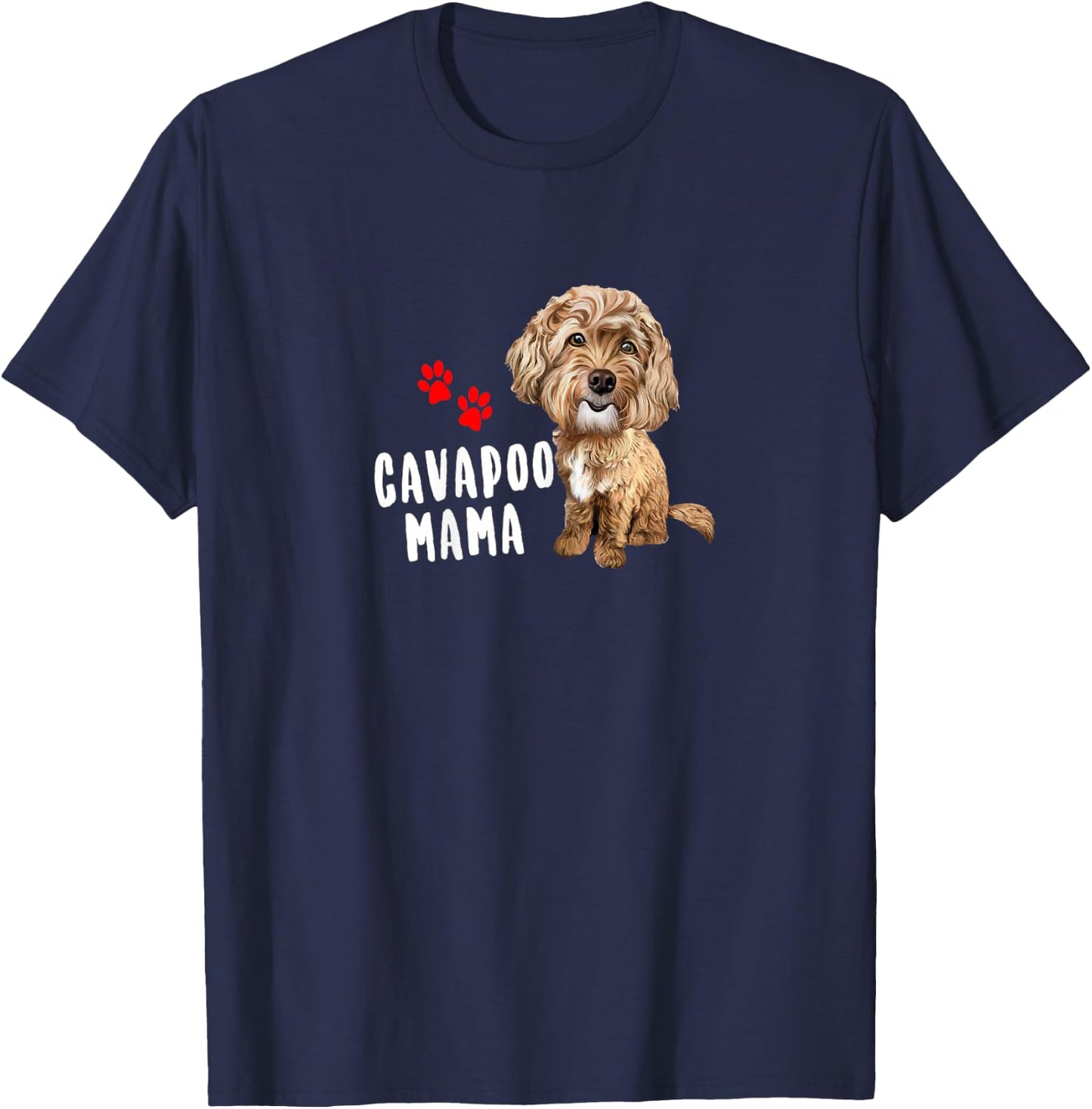 Cavapoo Lovers Cavapoo Mama T-Shirt - T-Shirt | Navy
