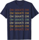 Om Shanti Mantra Shirt Spiritual Om Shanti Om T-Shirt - T-Shirt | Navy