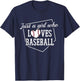 Just A Girl Who Loves Baseball T-Shirt - T-Shirt | Navy