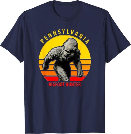 Pennsylvania Bigfoot Hunter Believe T-Shirt - T-Shirt | Navy