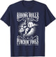 Riding Bulls Punching Fool Cowboy Western T-Shirt - T-Shirt | Navy
