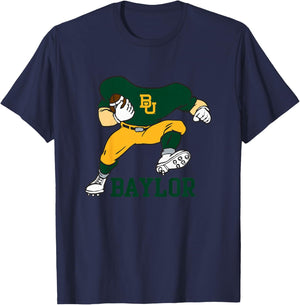 Kids Baylor Bears Kid's Football Player Gray Officially Licensed T-Shirt - T-Shirt | Navy