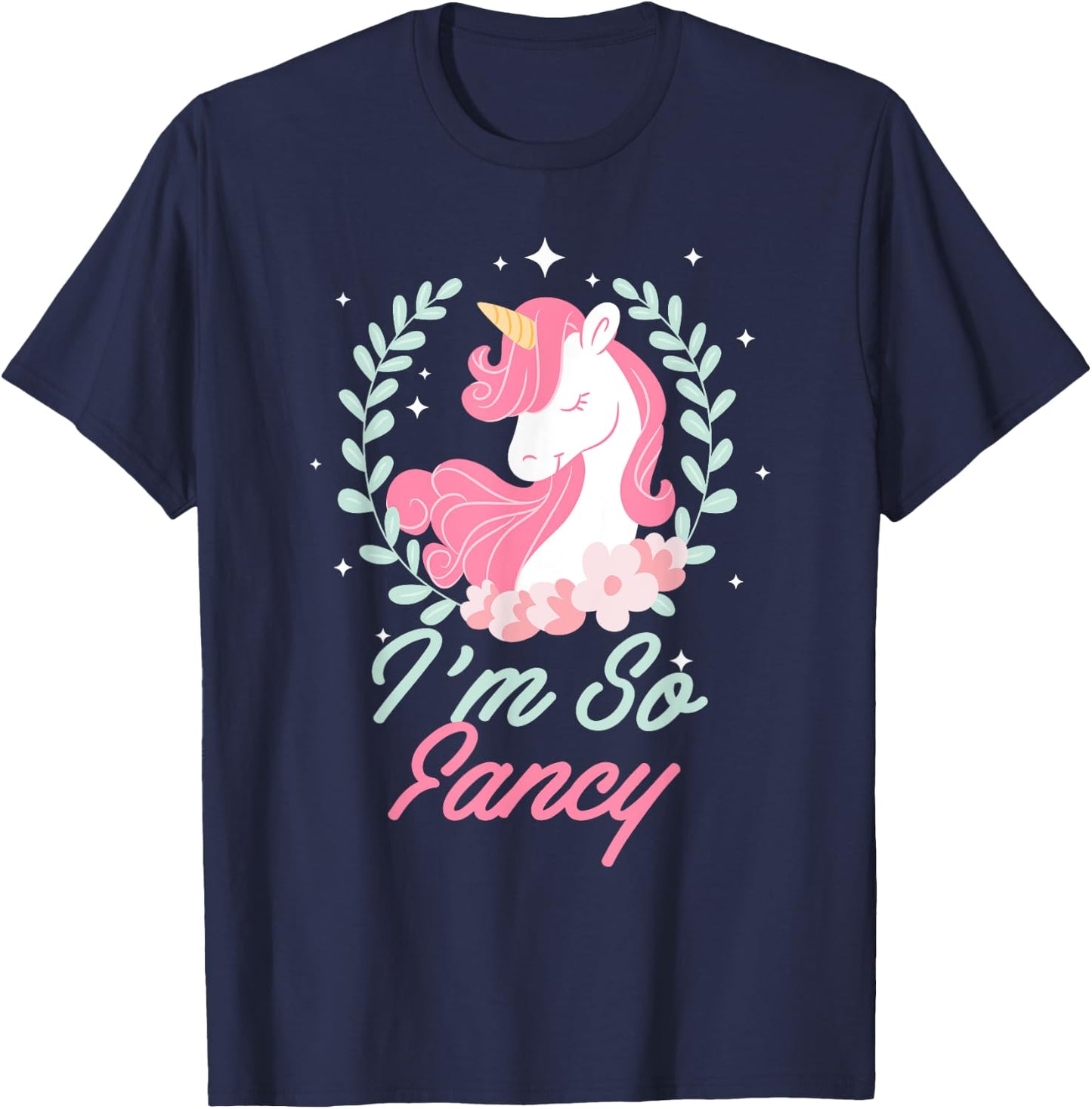 I'm So Fancy Rainbow Unicorn Squad Novelty T-Shirt - T-Shirt | Navy