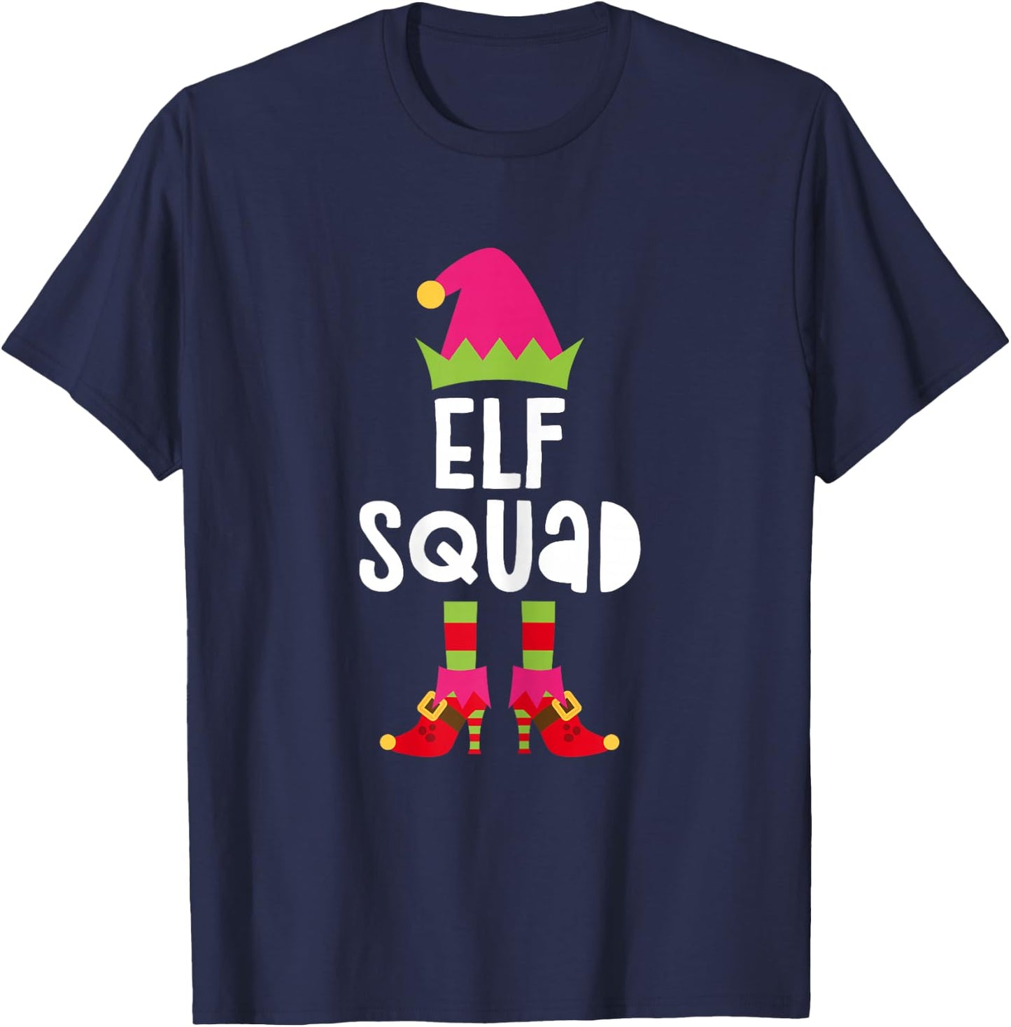 Elf Squad Shirt Matching Girl Christmas Elf Pajamas T-Shirt - T-Shirt | Navy