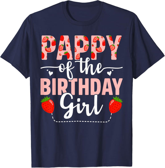 Strawberry Pappy of The Birthday Girl Sweet Strawberry T-Shirt - T-Shirt | Navy