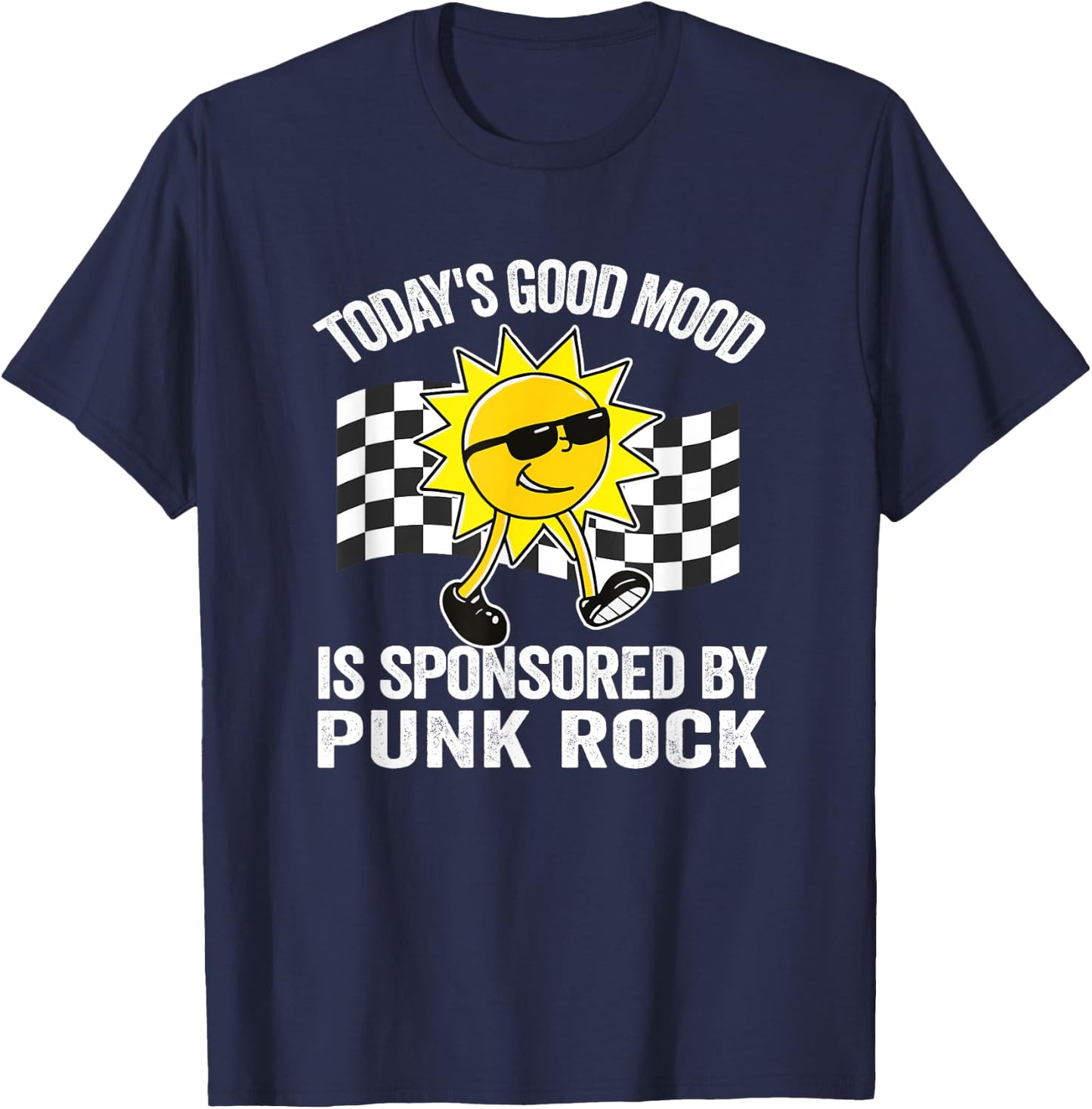 Today's Good Mood Is Sponsored By Punk Rock Retro T-Shirt - T-Shirt | Navy