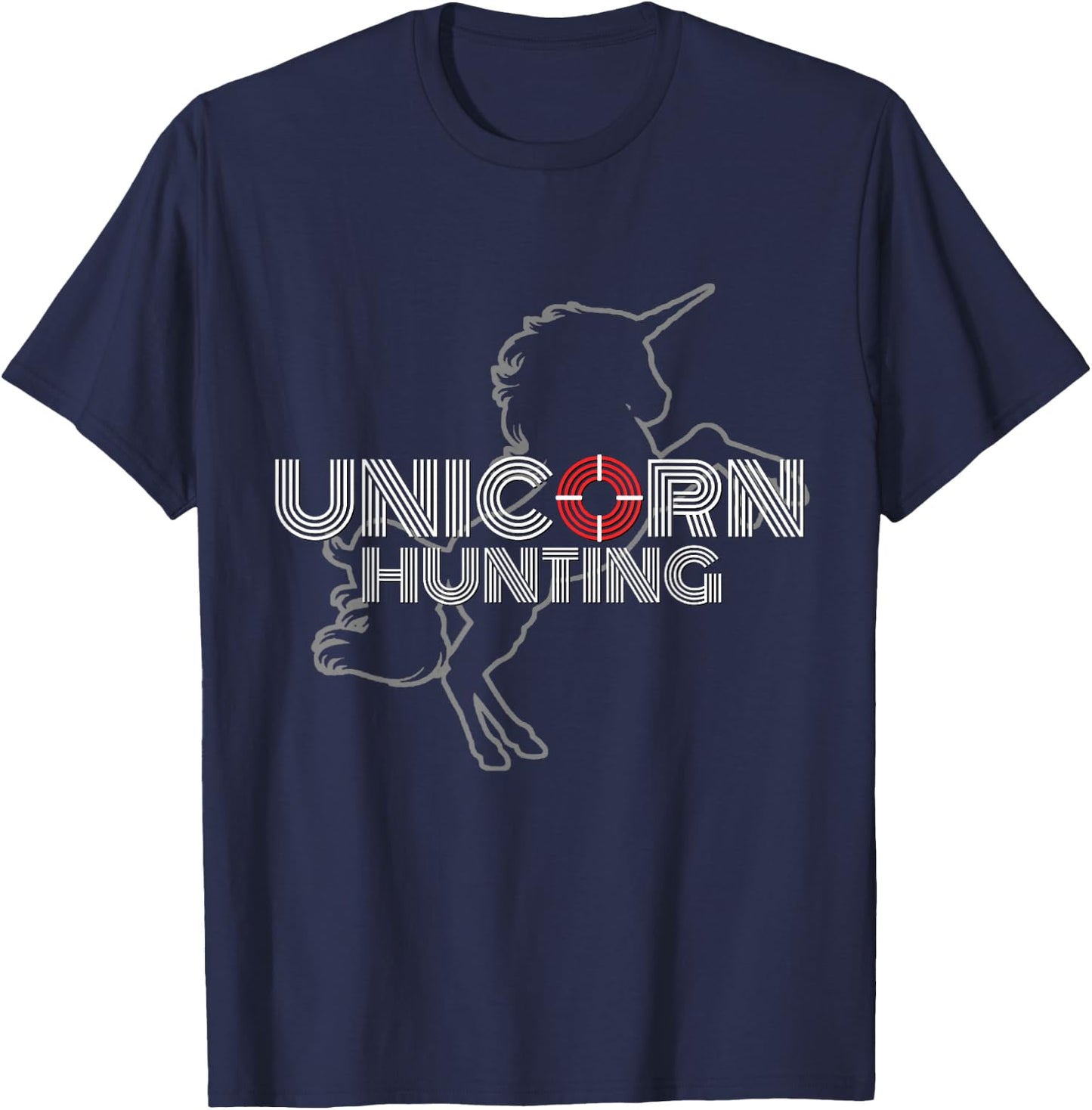 Crude Adult Humor Clothing Gifts Unicorn Hunting Swingers, Naughty Polyamory Couples Gift T-Shirt - T-Shirt | Navy