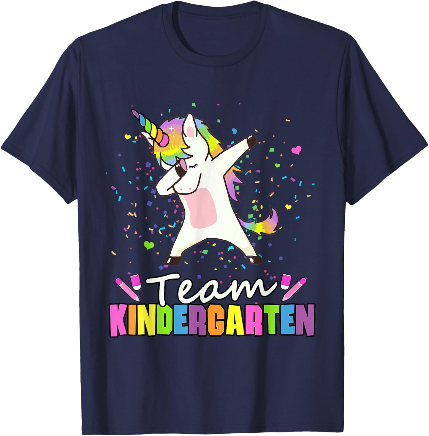 Team Kindergarten Unicorn Kinder Squad T-Shirt - T-Shirt | Navy