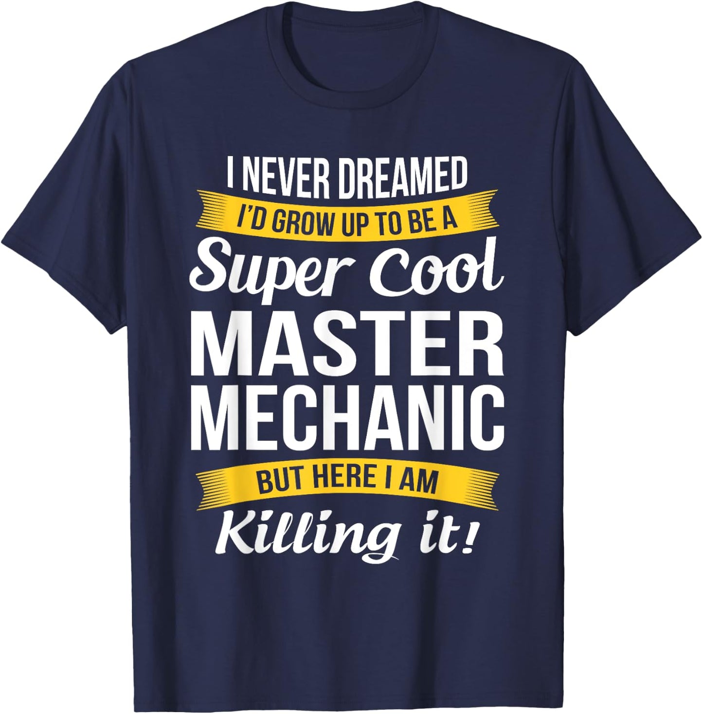 Master Mechanic Funny Gift T-Shirt - T-Shirt | Navy